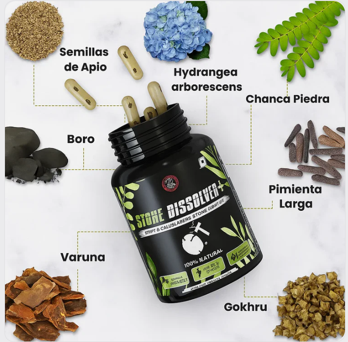 Stone Dissolver+ – Suplemento Natural de Bienestar Renal